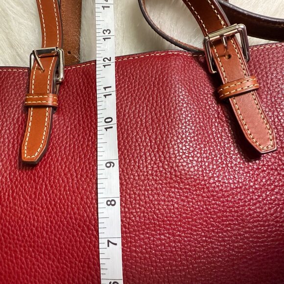 Rare DOONEY & BOURKE Large MINDY Pebble Leather Tote & Crossbody Cranberry - Picture 13 of 16